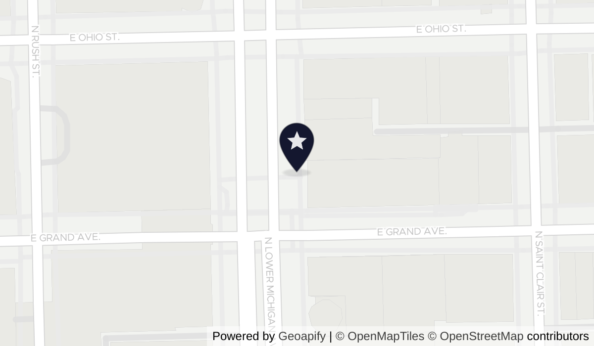 Map of Chicago Marriott Downtown Magnificent Mile with nearby hotels and places
