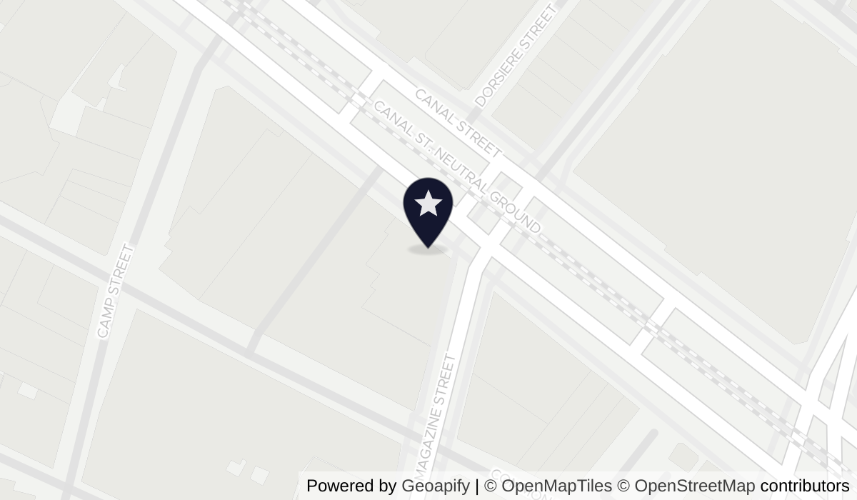 Map of Sheraton New Orleans Hotel with nearby hotels and places