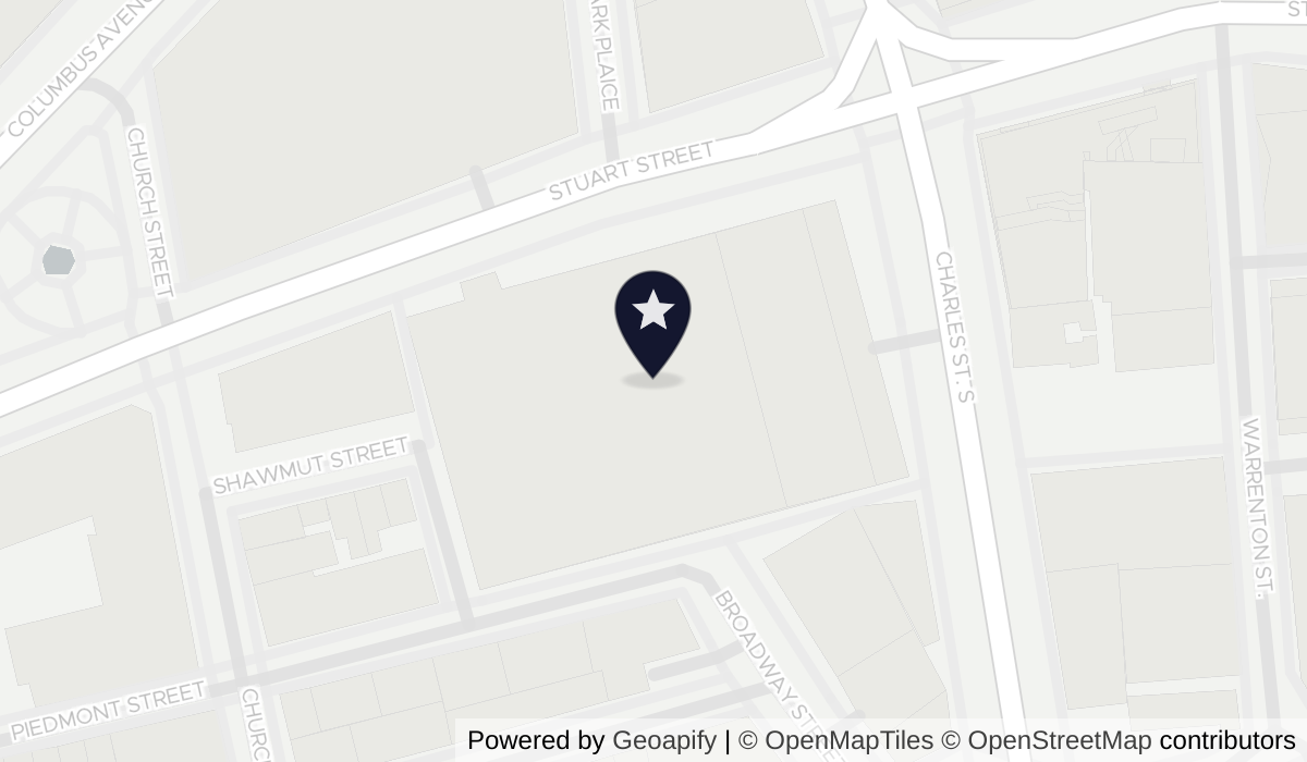 Map of Revere Hotel Boston Common with nearby hotels and places