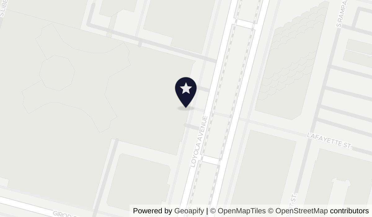 Map of Hyatt Regency New Orleans with nearby hotels and places